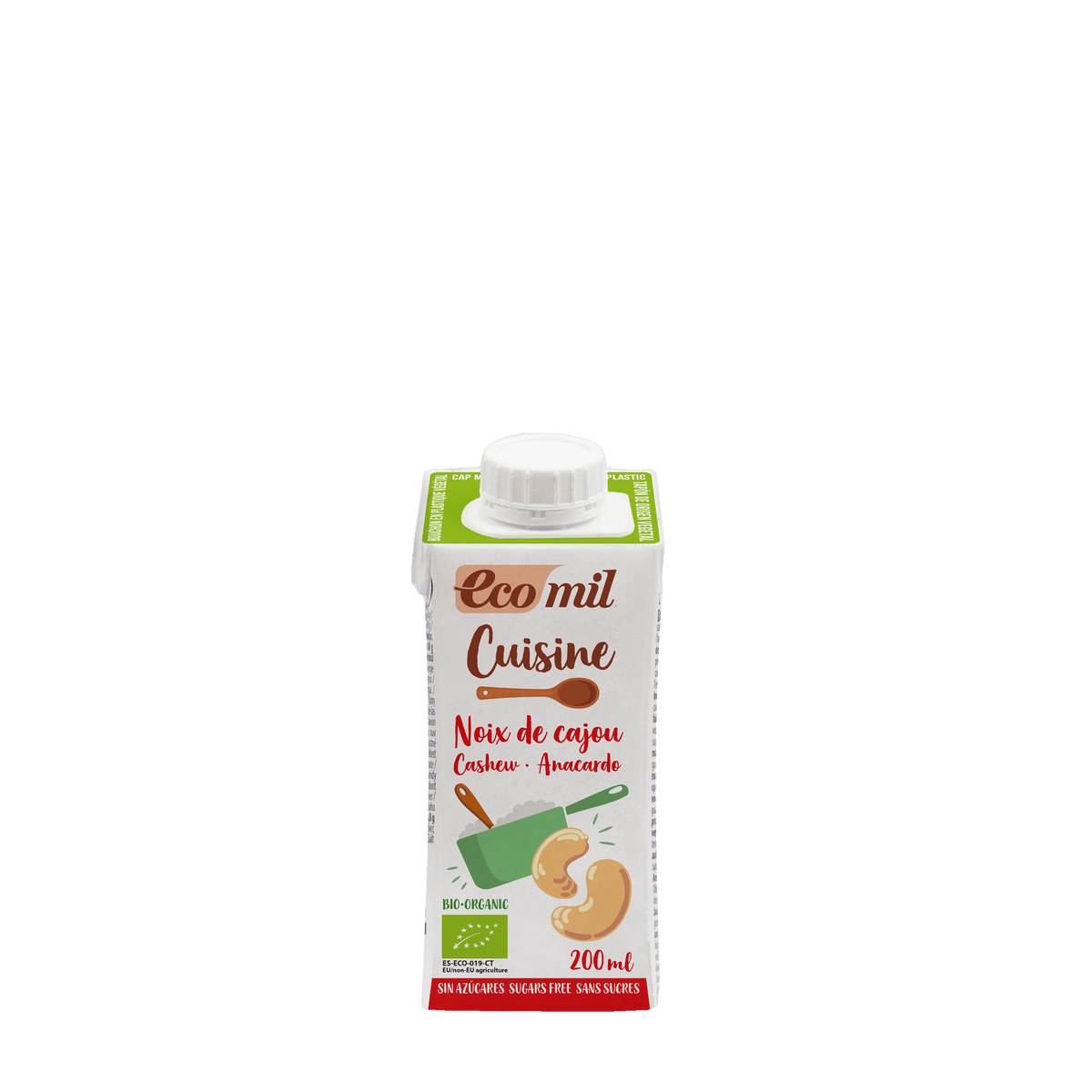 Ecomil Cuisine noix de cajou sans sucres Bio 200 ml