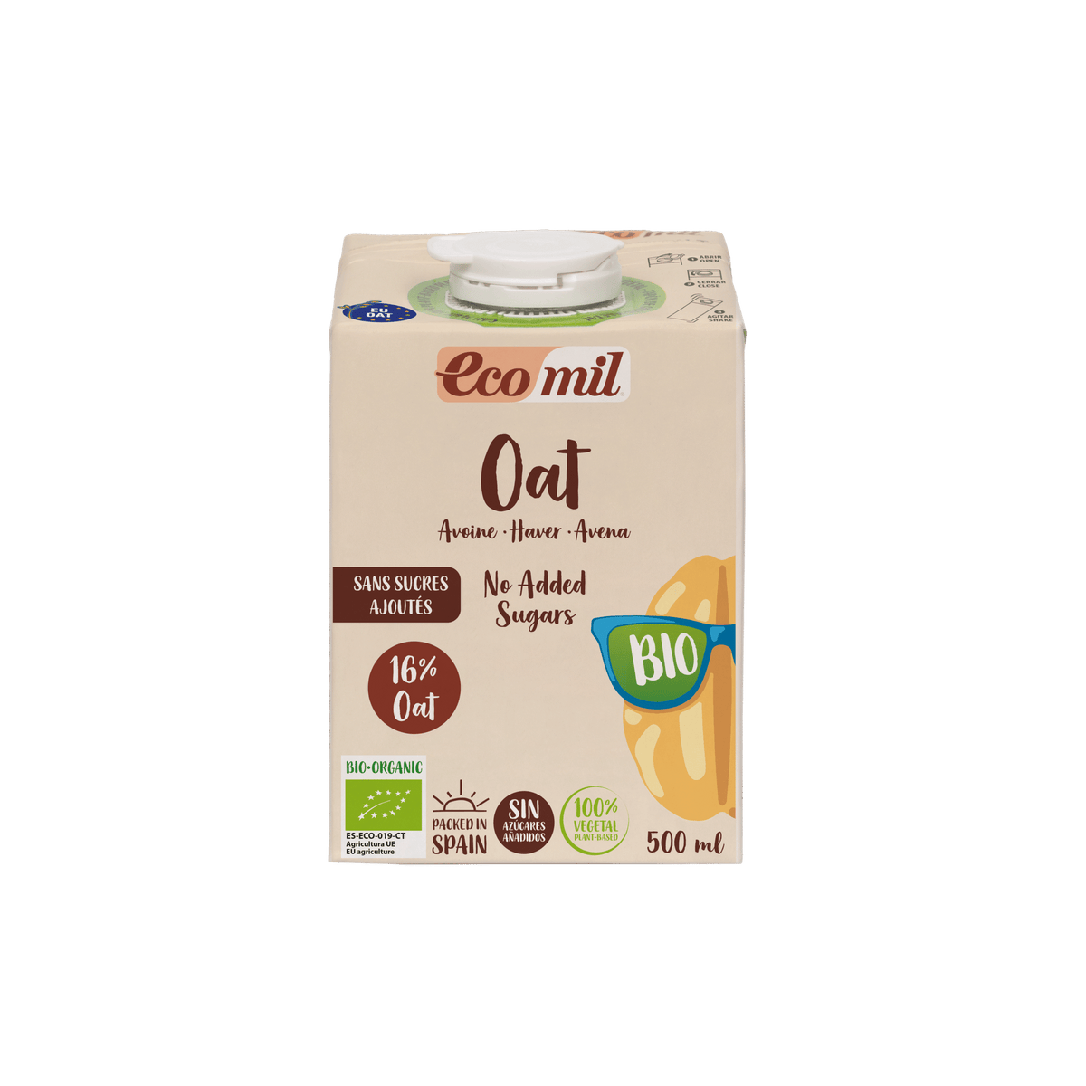 Ecomil Avoine sans sucres ajoutés Bio 500 ml