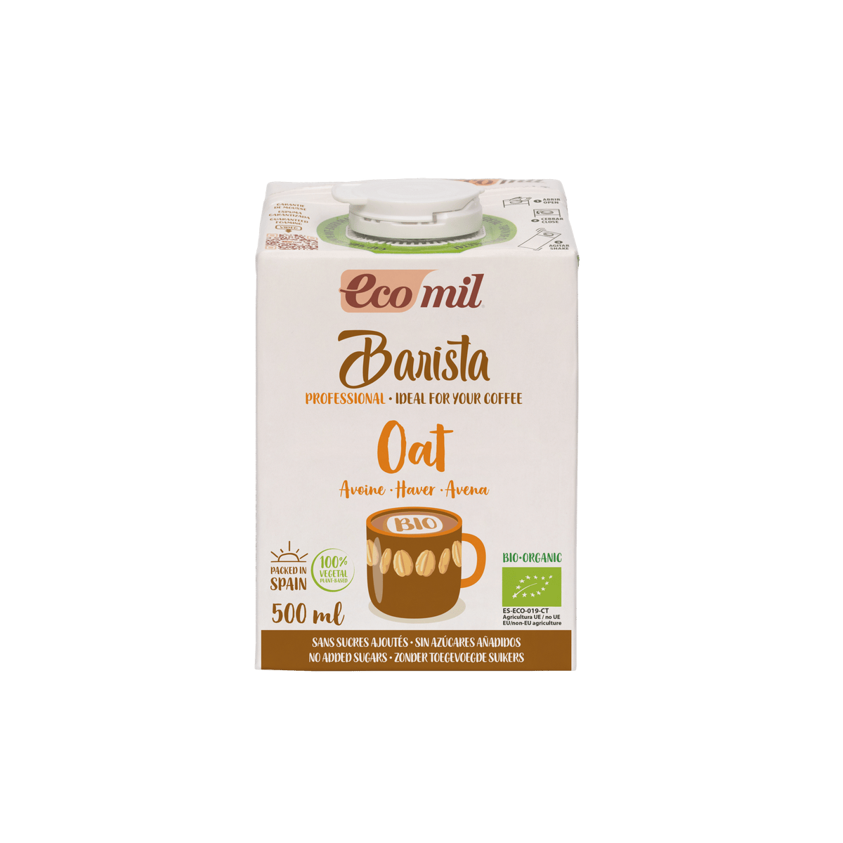 Ecomil Barista boisson à l’avoine sans sucres ajoutés Bio 500 ml