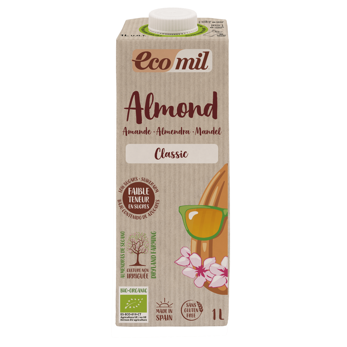 Ecomil Lait d’amande classic Bio 1 L