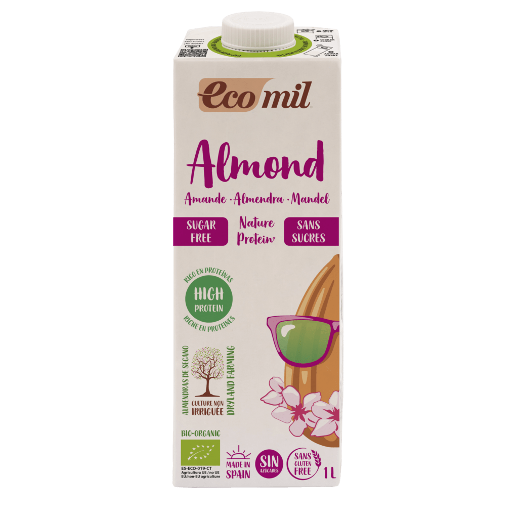 Ecomil Lait d’amande sans sucres protéiné Bio 1 L
