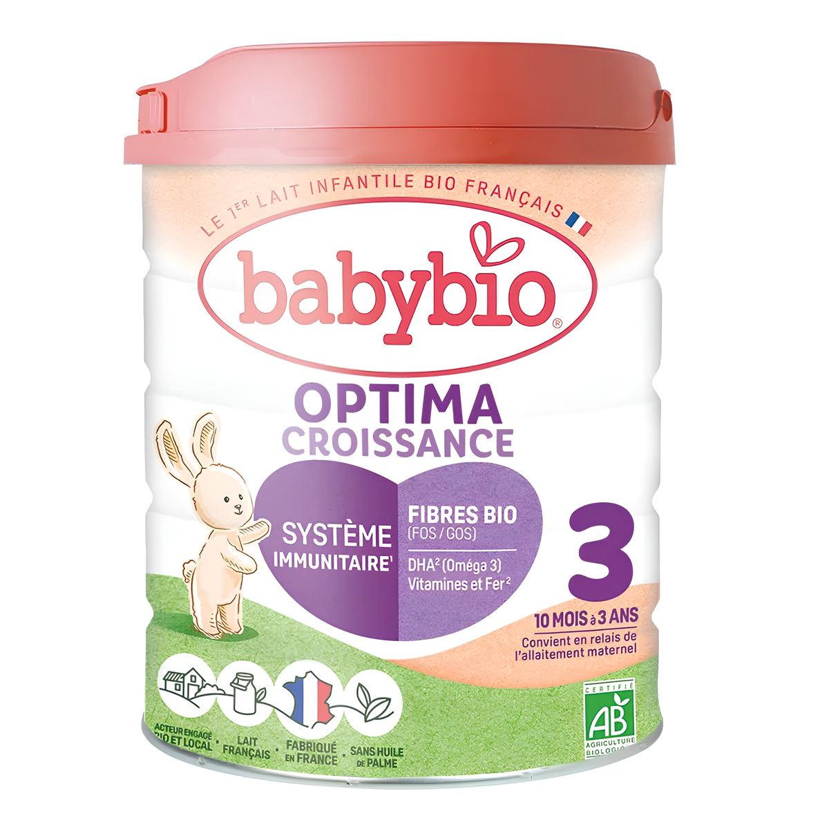 Lait de croissance Bio Optima 3 -  800g de 10 mois à 3 ans