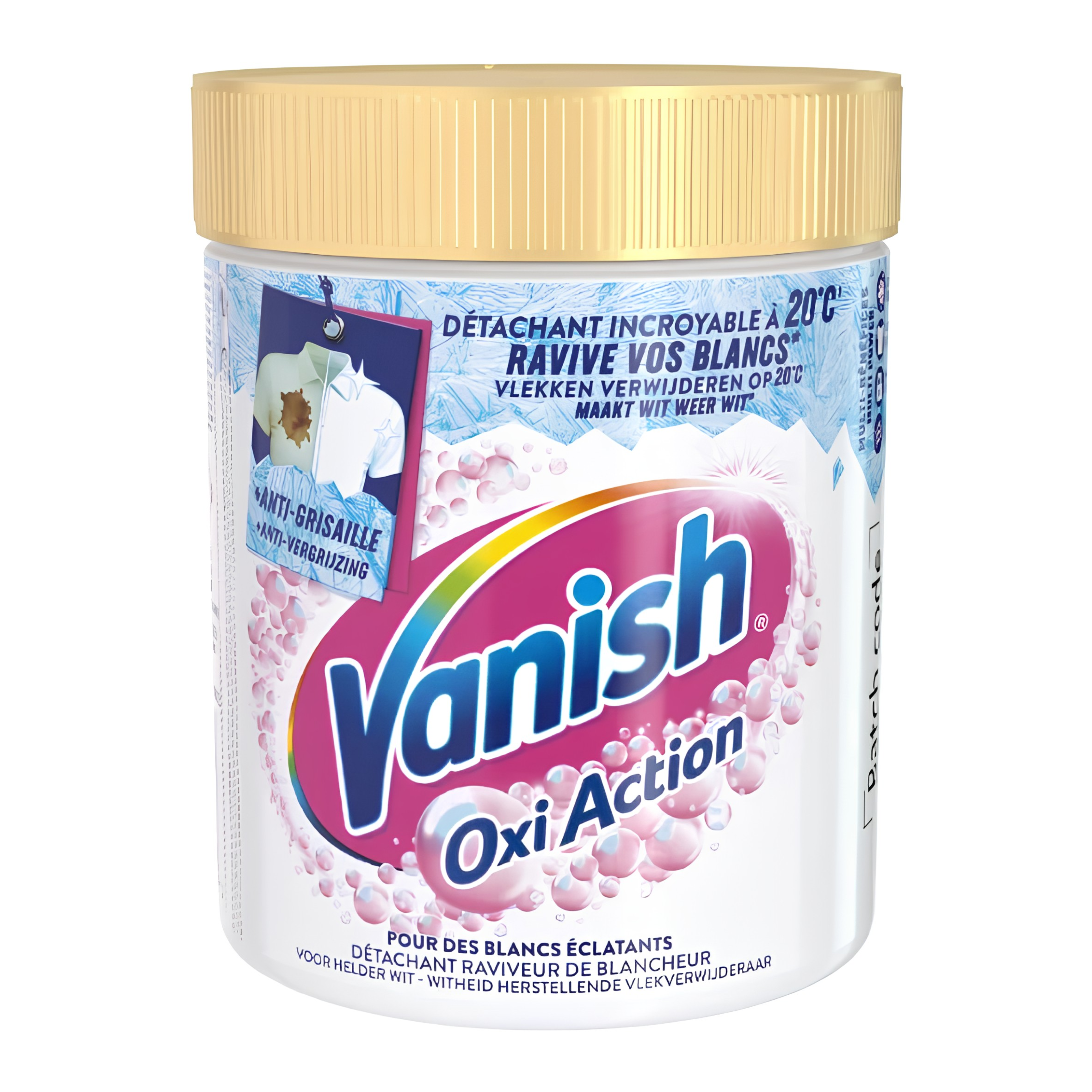 Poudre Détachante Vanish Raviveur de Blancheur Oxi Action 500 gr