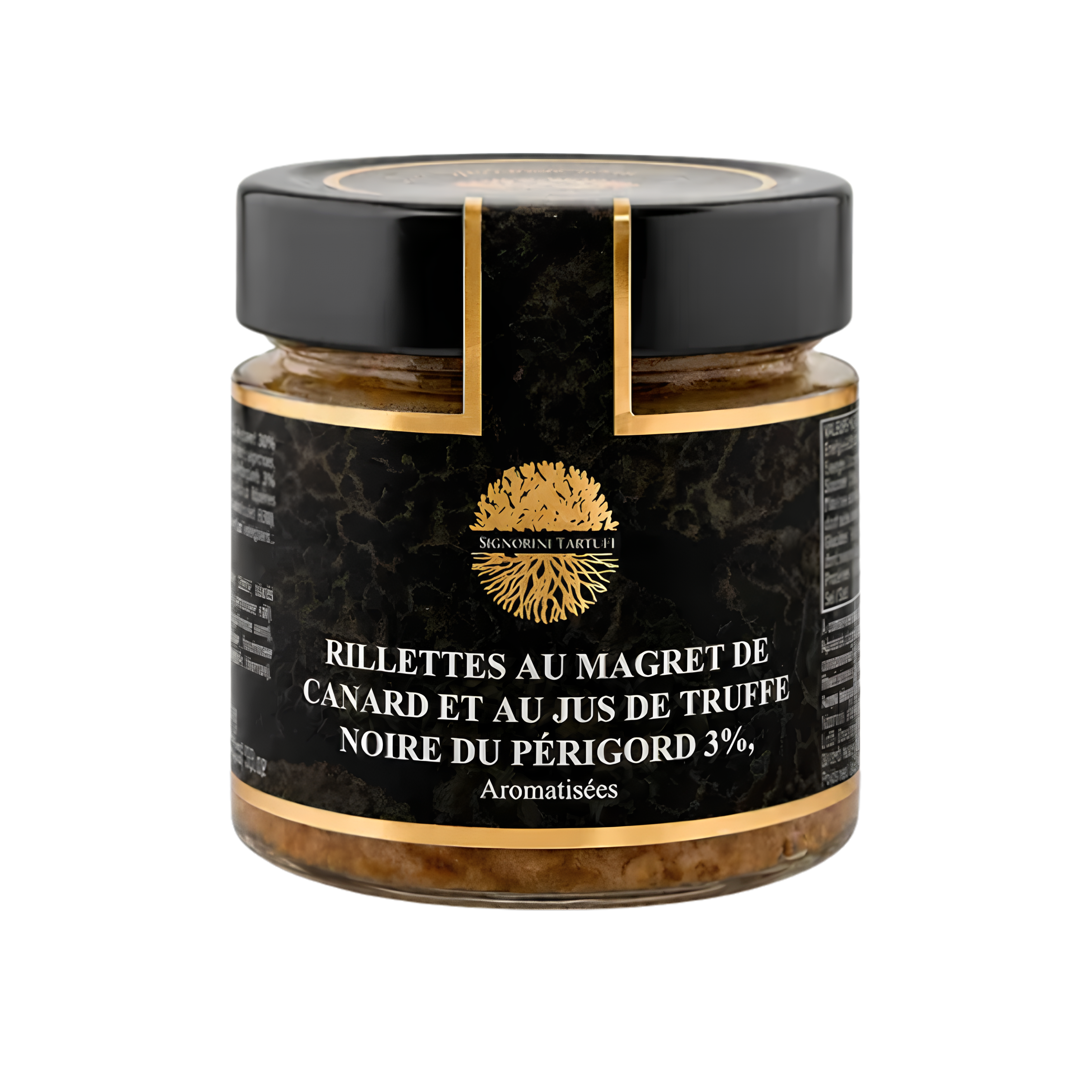 Rillettes au magret de canard et au jus de truffe noire du Périgord 3 % – 100 g