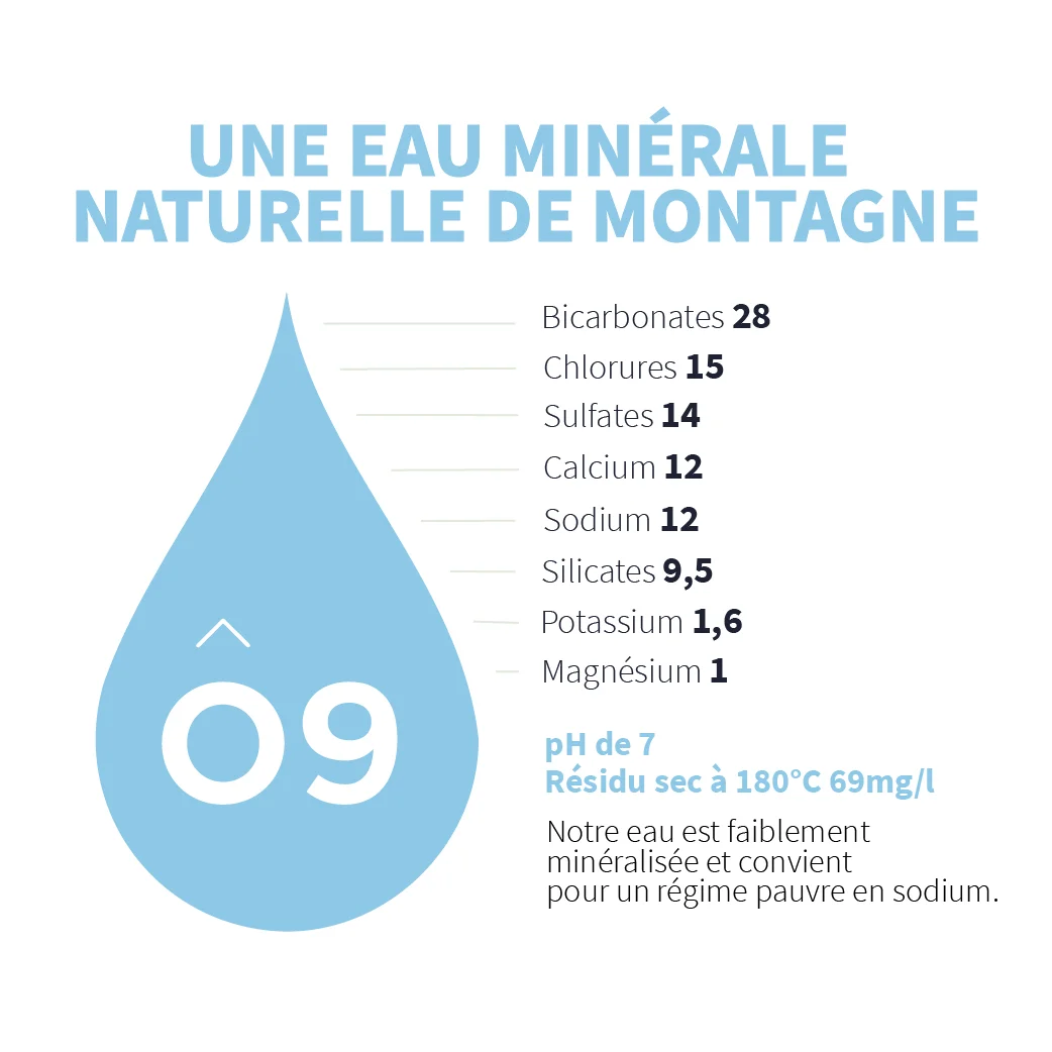 L' EAU NEUVE Eau minérale Brique  - 50 cl x 12