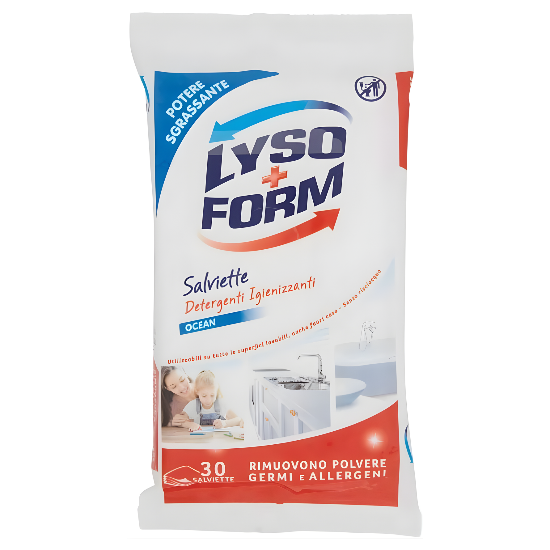 Lingettes désinfectantes Lysoform - Ocean - 30 unités