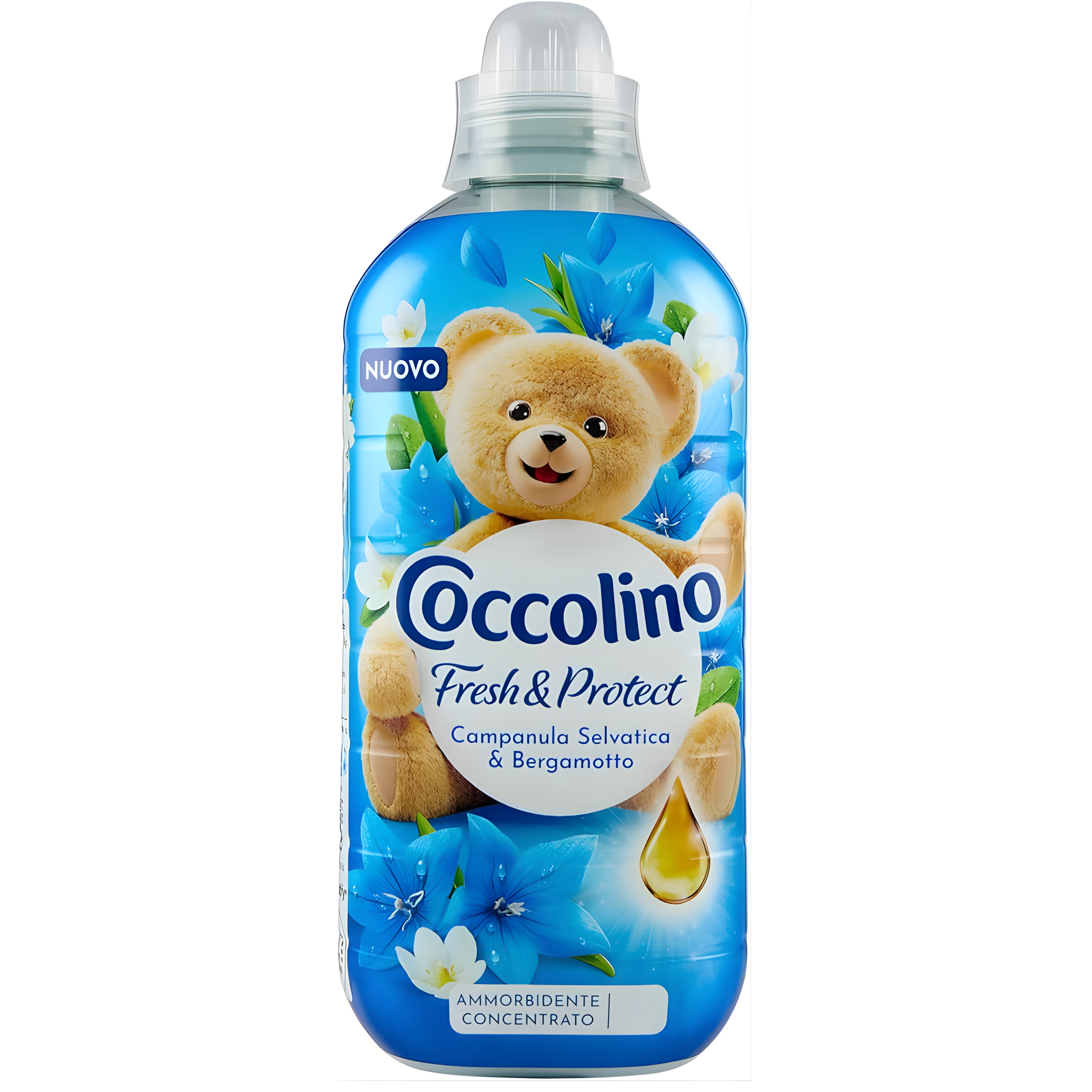 Assouplissant Concentré Coccolino - Campanule sauvage et bergamote - 45 Lavages