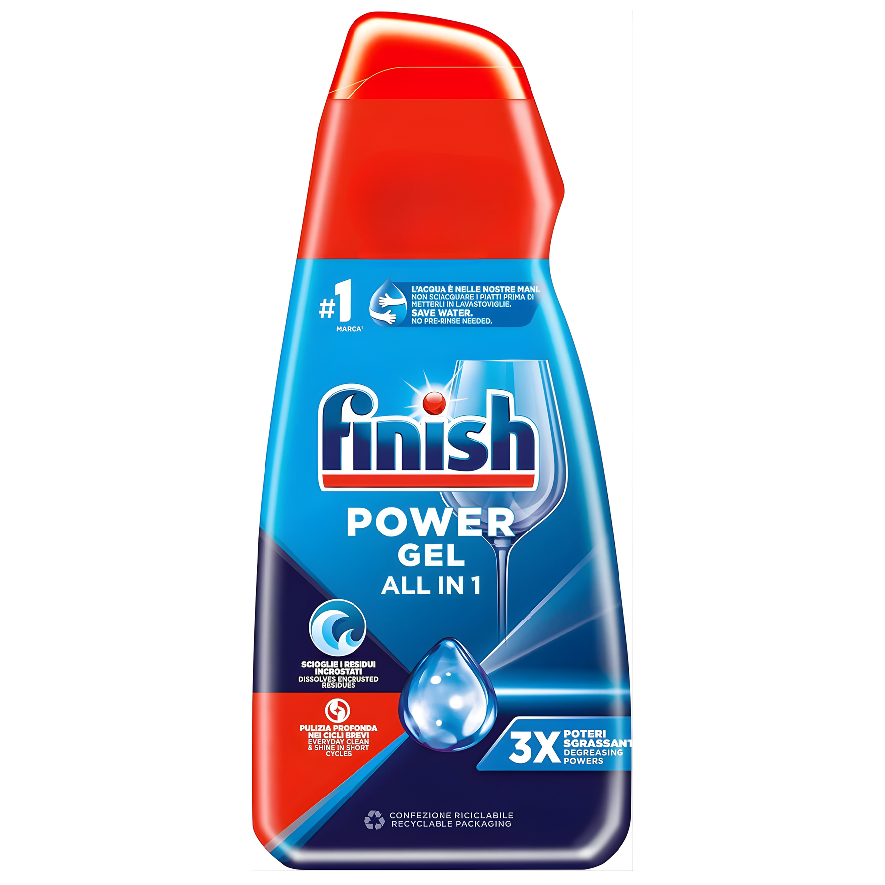 Gel lave vaisselle Finish power gel tout en 1 - 900ml
