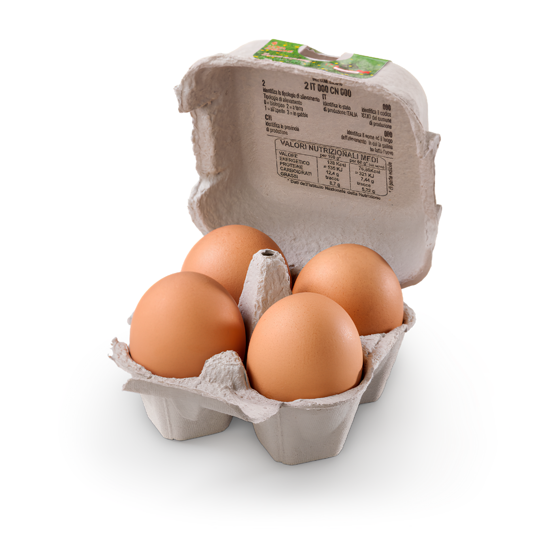 Oeufs de poules élevés en pleine air - Uovo del Roero - Boite de 4
