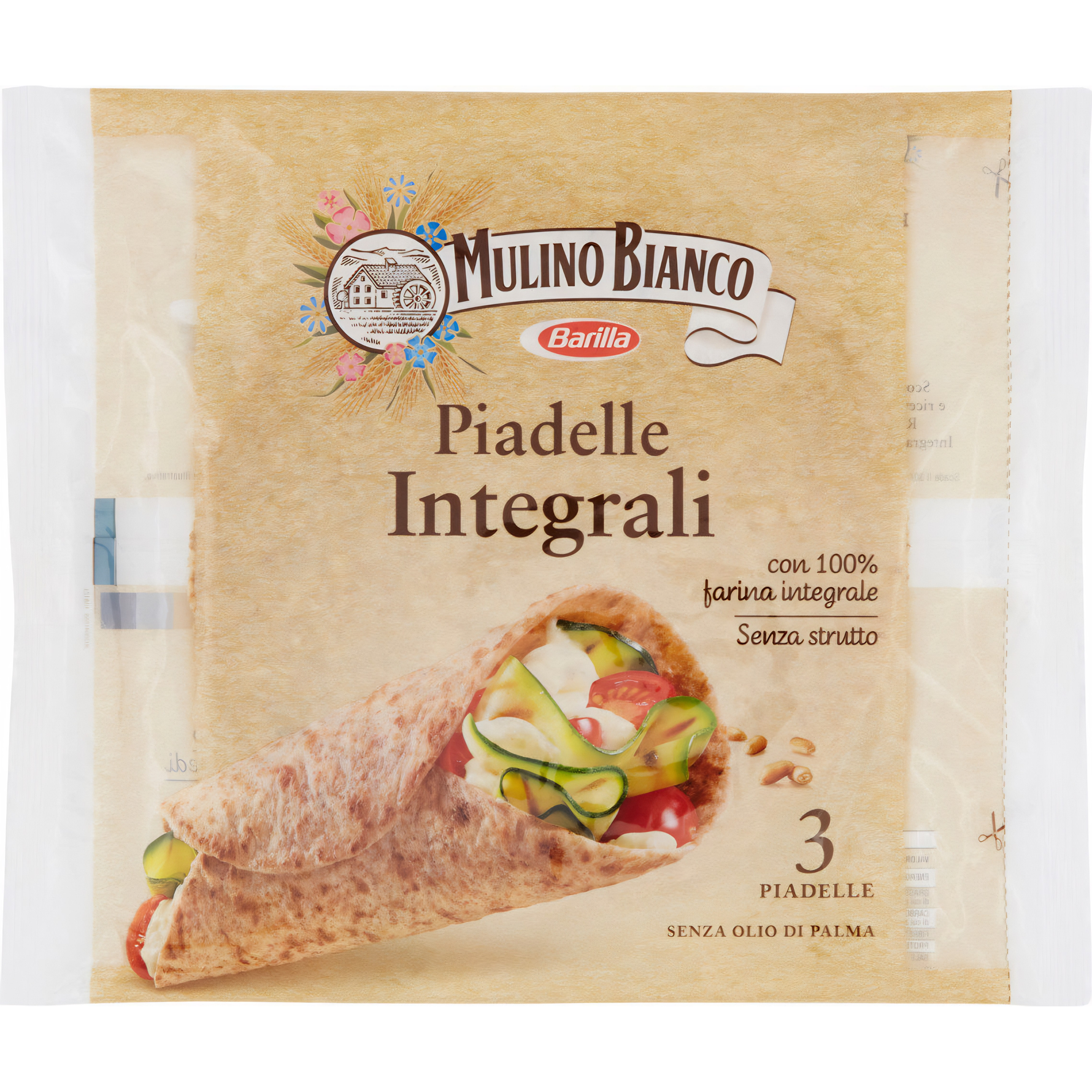 Piadelle Mulino Bianco - intégrale - 225gr 