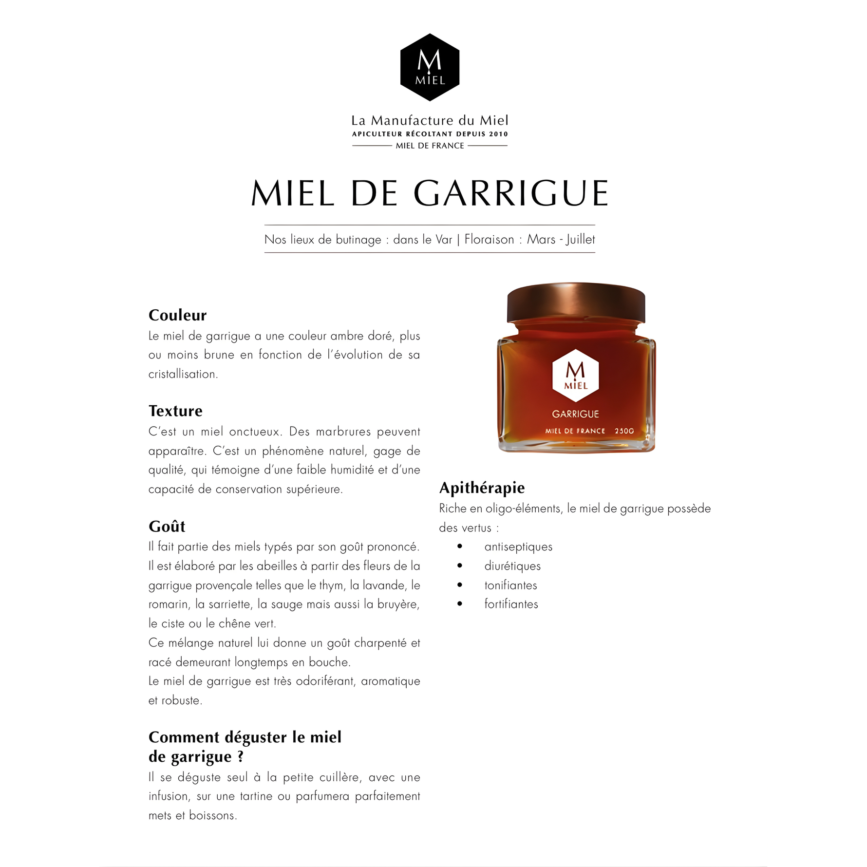 Miel de garrigue - 400g