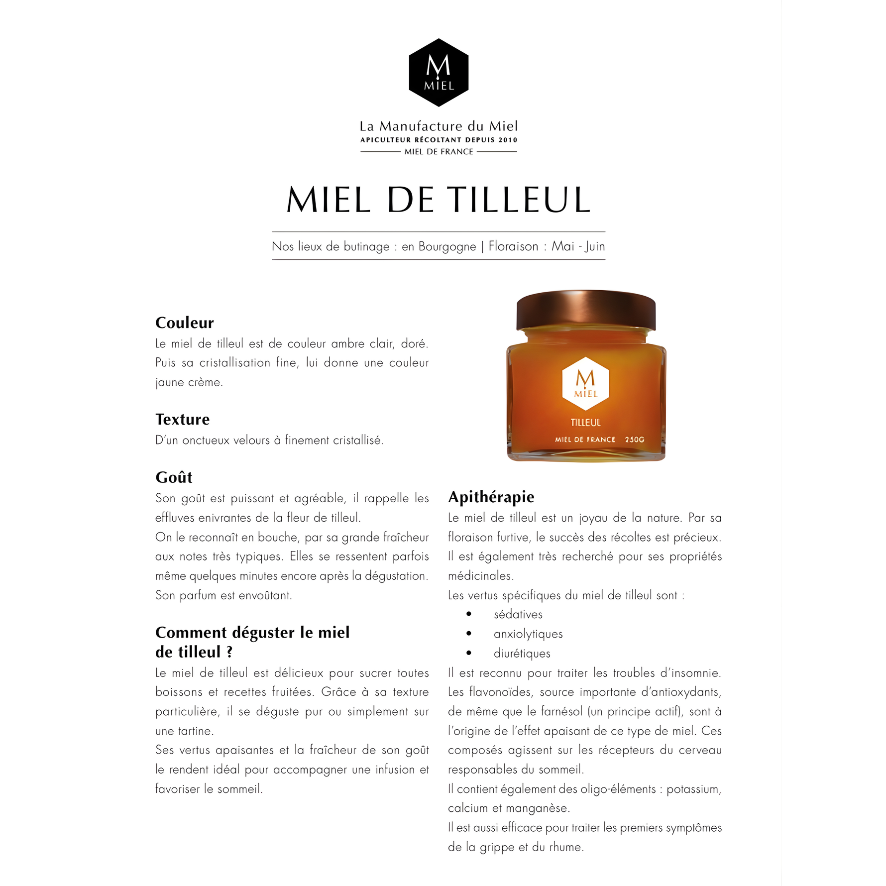 Miel de tilleul - 400g