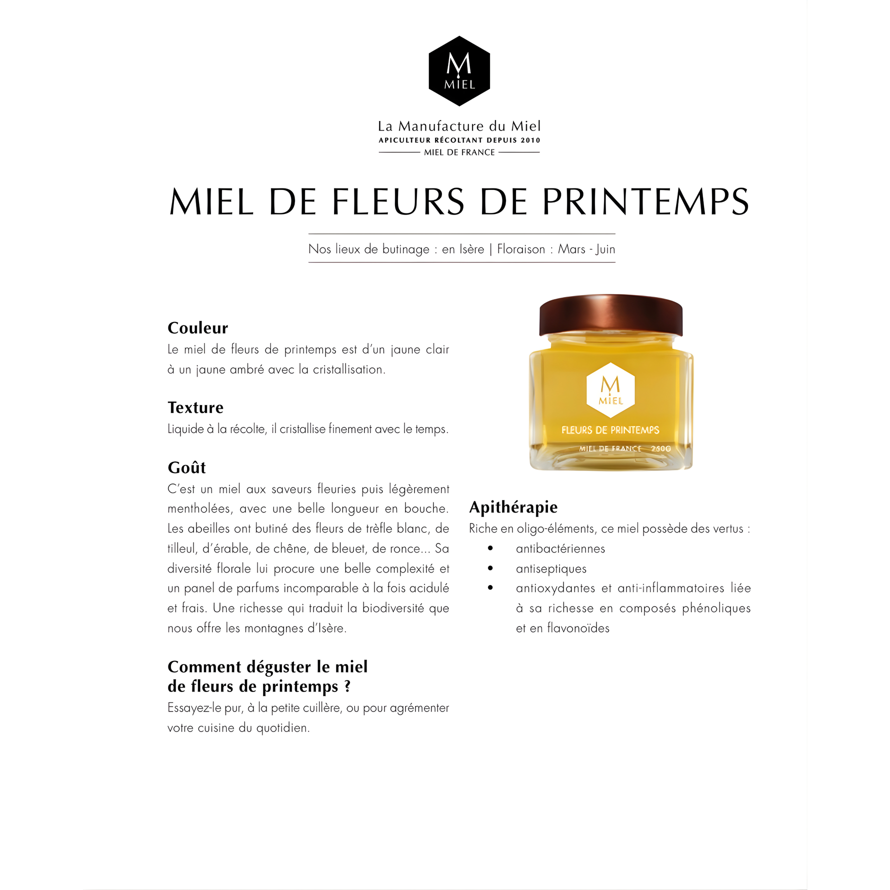 Miel de fleurs de printemps - 400g